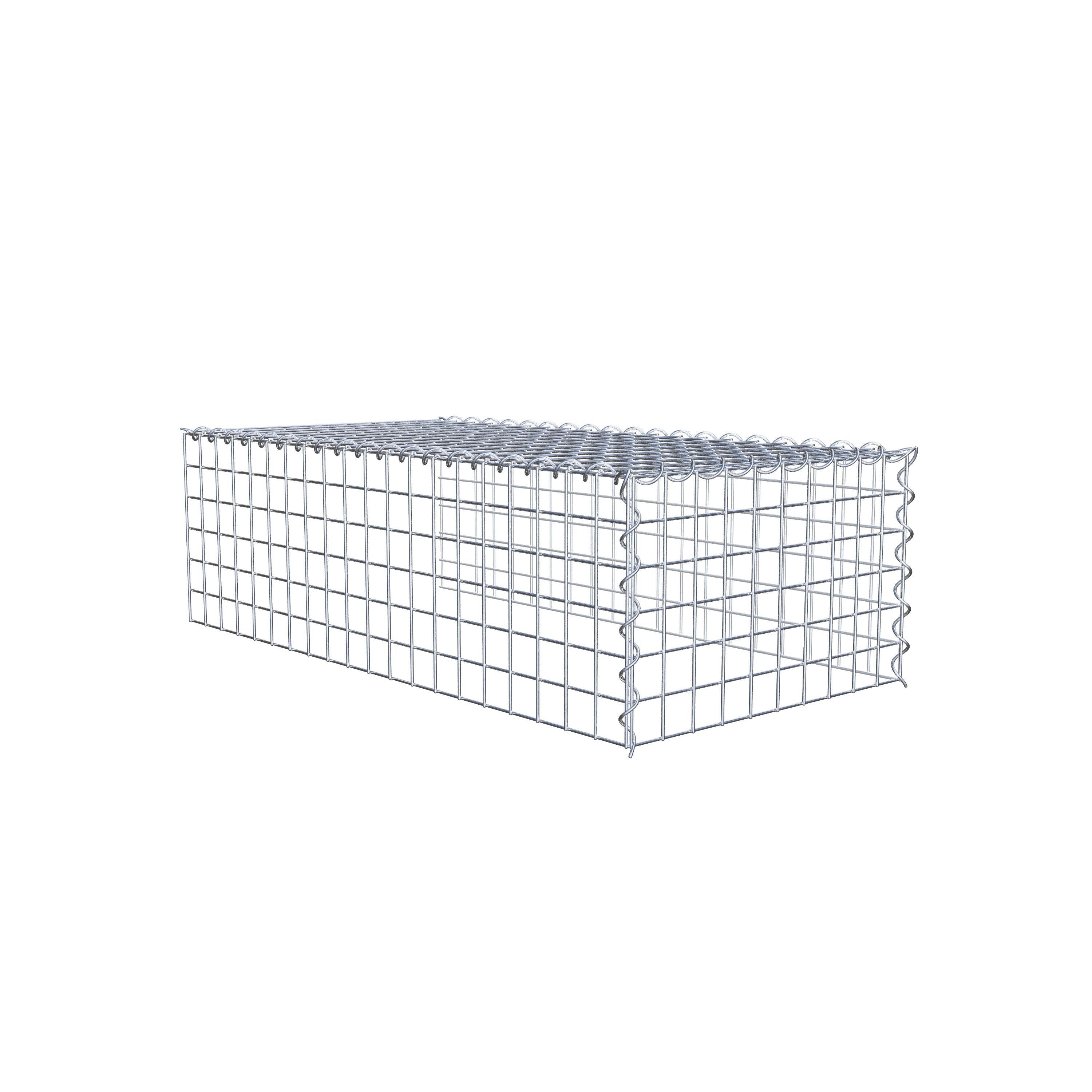 Grown-on gabion type 4 100 cm x 30 cm x 50 cm (L x H x D), mesh size 5 cm x 5 cm, spiral