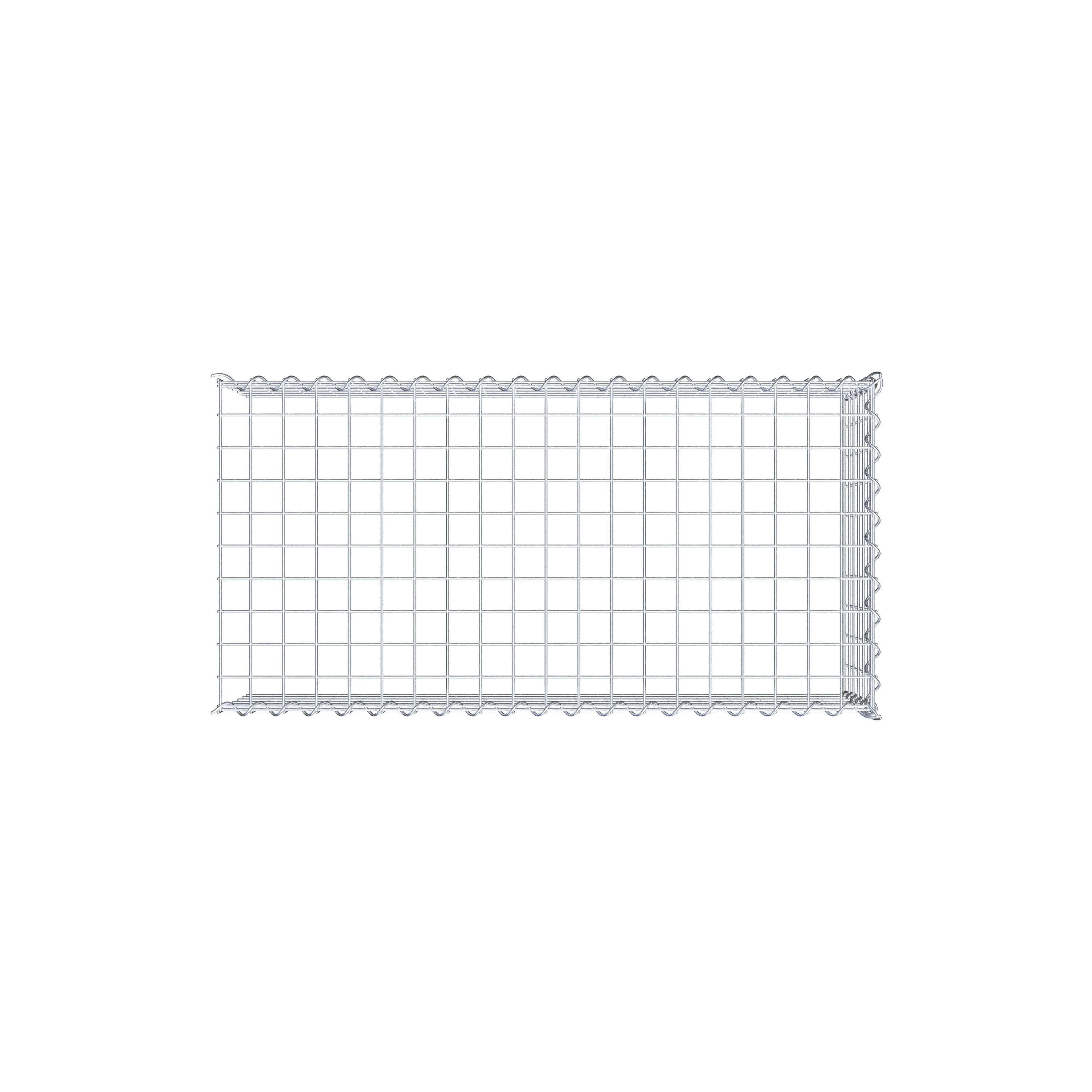 Grown-on gabion type 4 100 cm x 30 cm x 50 cm (L x H x D), mesh size 5 cm x 5 cm, spiral