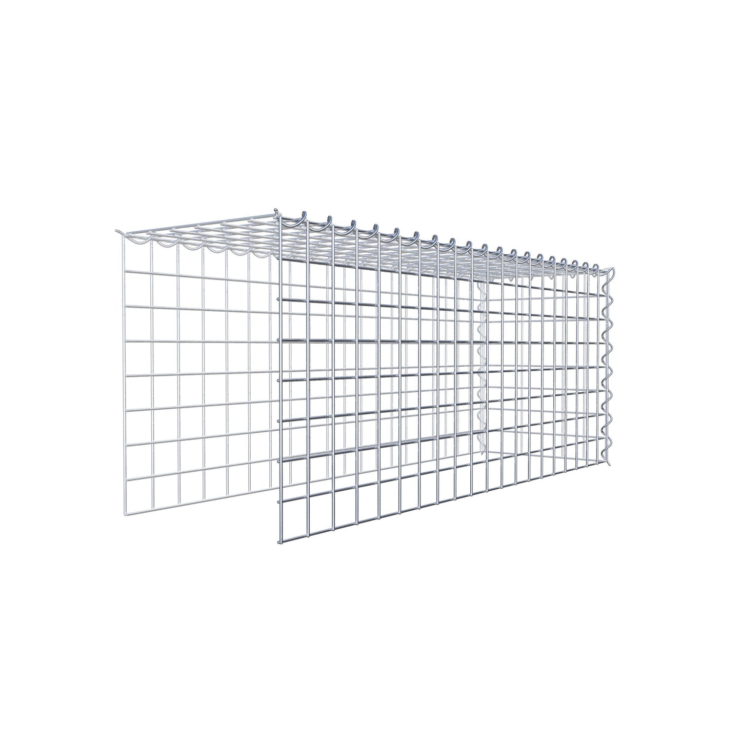 Gabion rapporté type 4 100 cm x 40 cm x 30 cm (L x H x P), mailles 5 cm x 5 cm, spirale