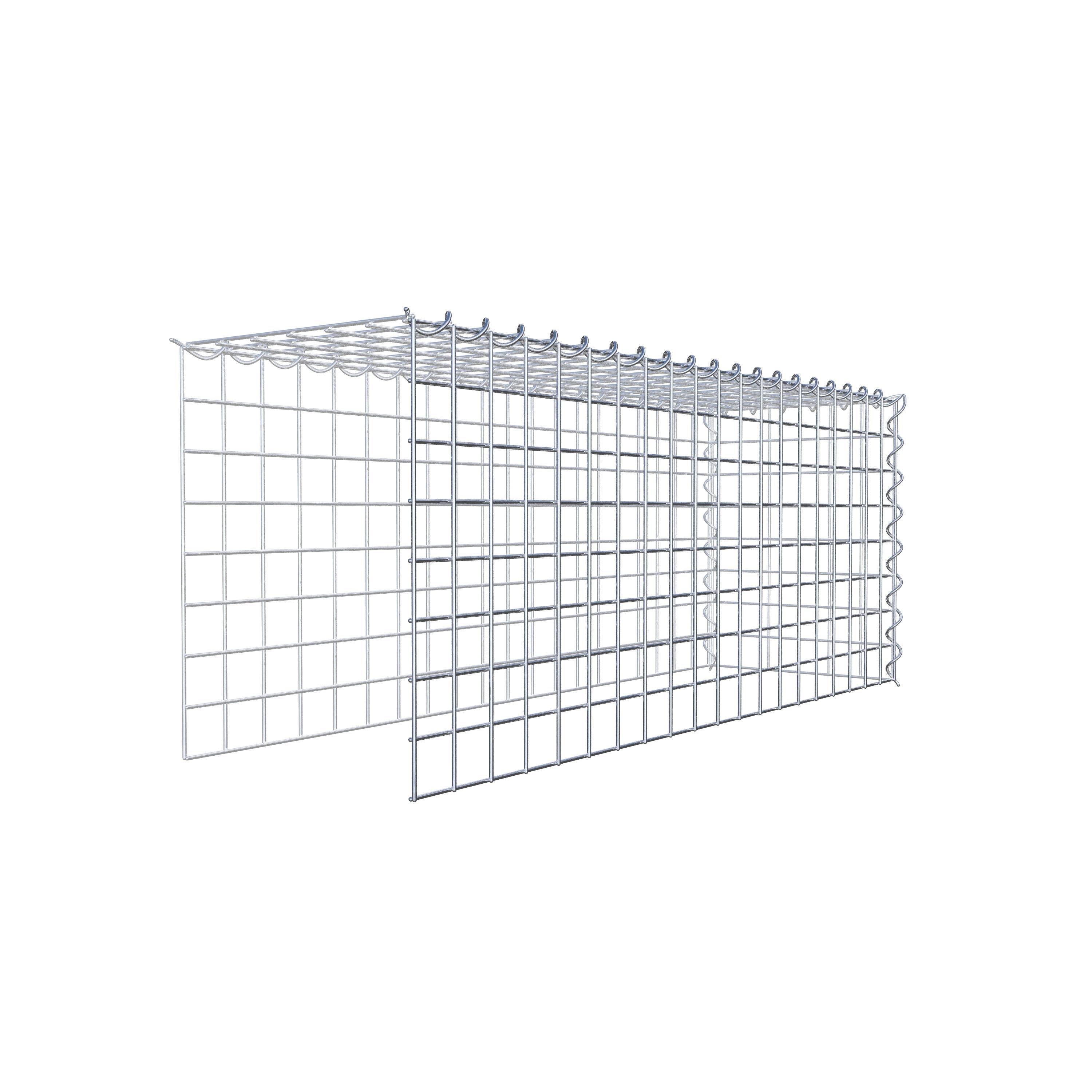 Grown-on gabion type 4 100 cm x 40 cm x 30 cm (L x H x D), mesh size 5 cm x 5 cm, spiral