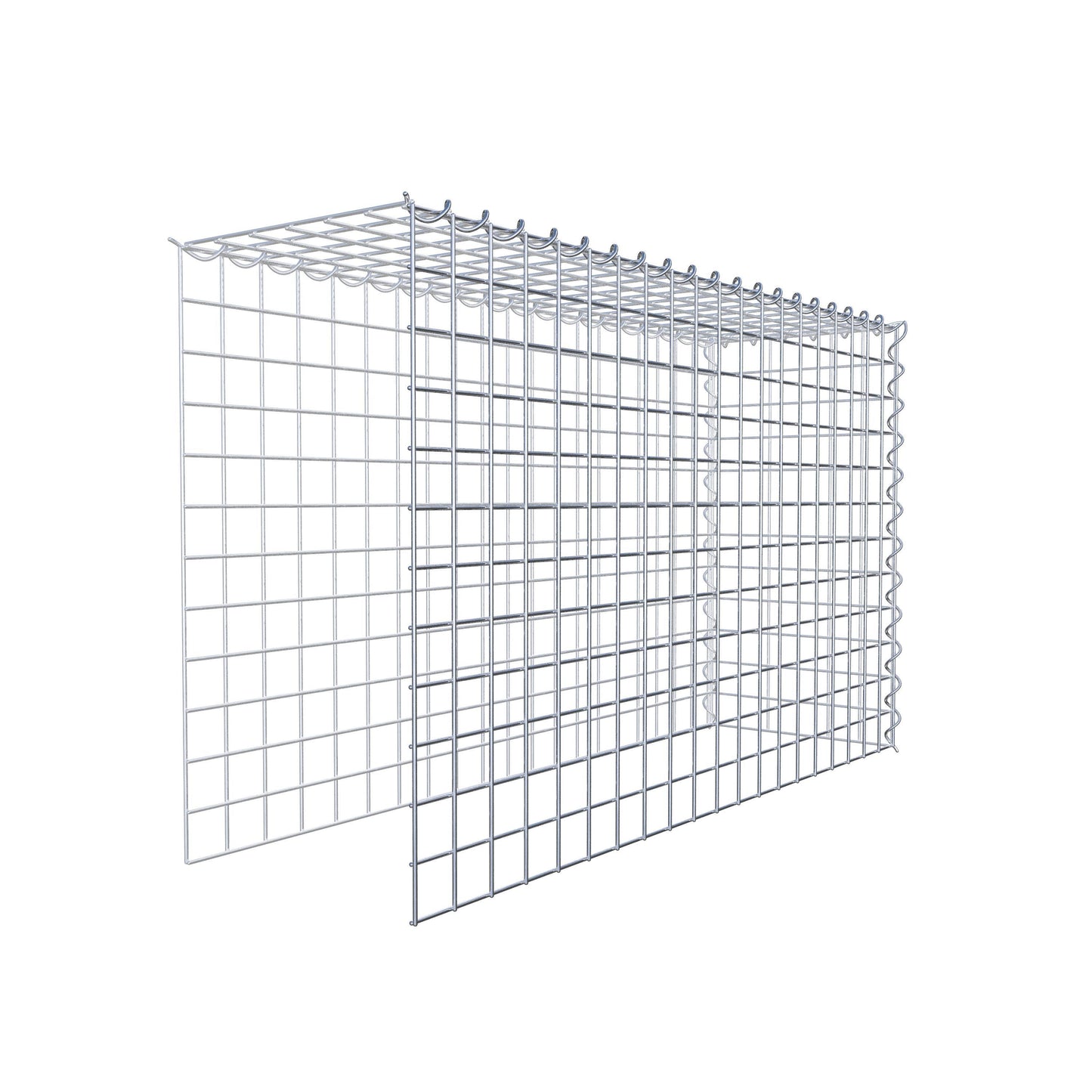 Anbaugabione Typ 4 100 cm x 60 cm x 30 cm (L x H x T), Maschenweite 5 cm x 5 cm, Spirale