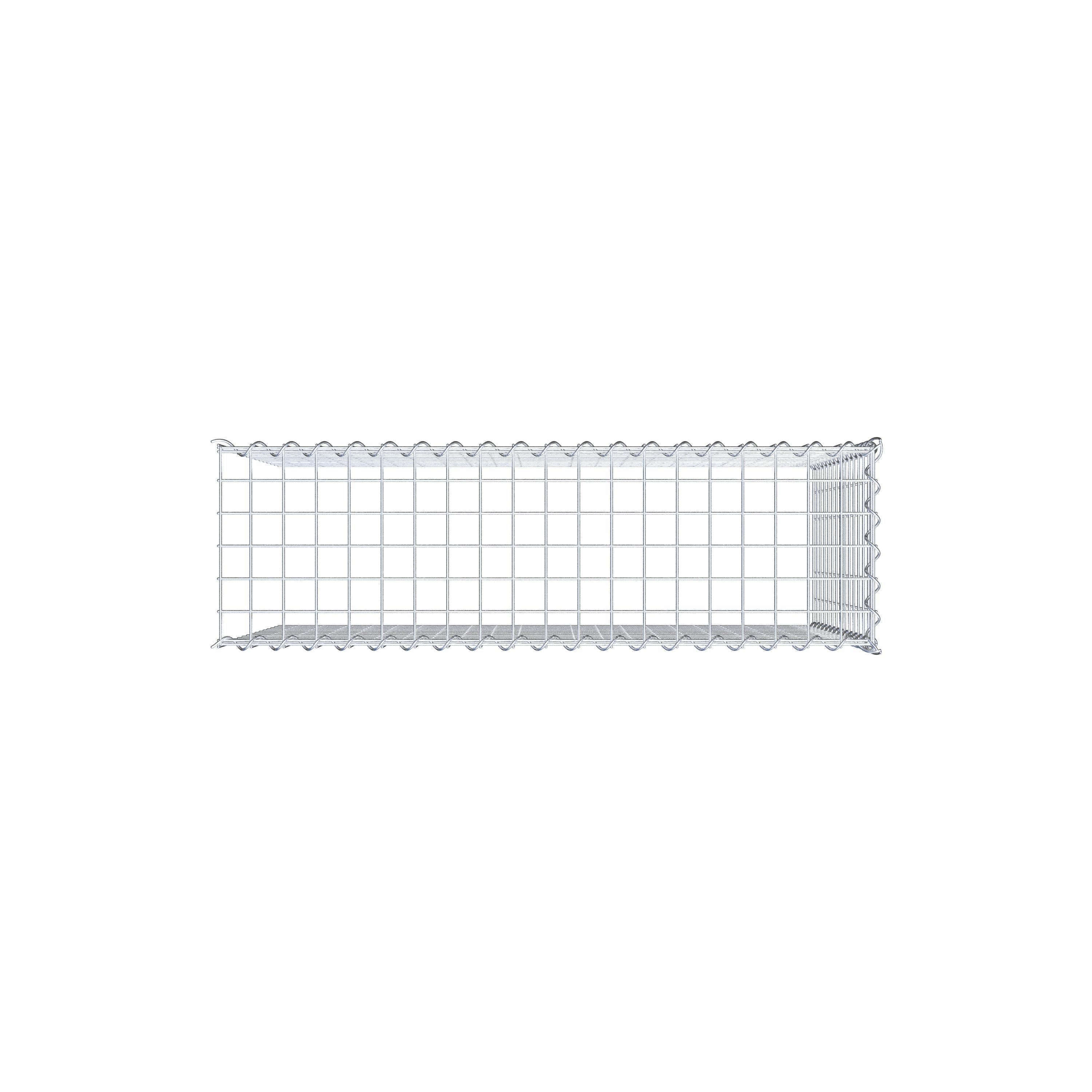 Grown-on gabion type 4 100 cm x 70 cm x 30 cm (L x H x D), mesh size 5 cm x 5 cm, spiral