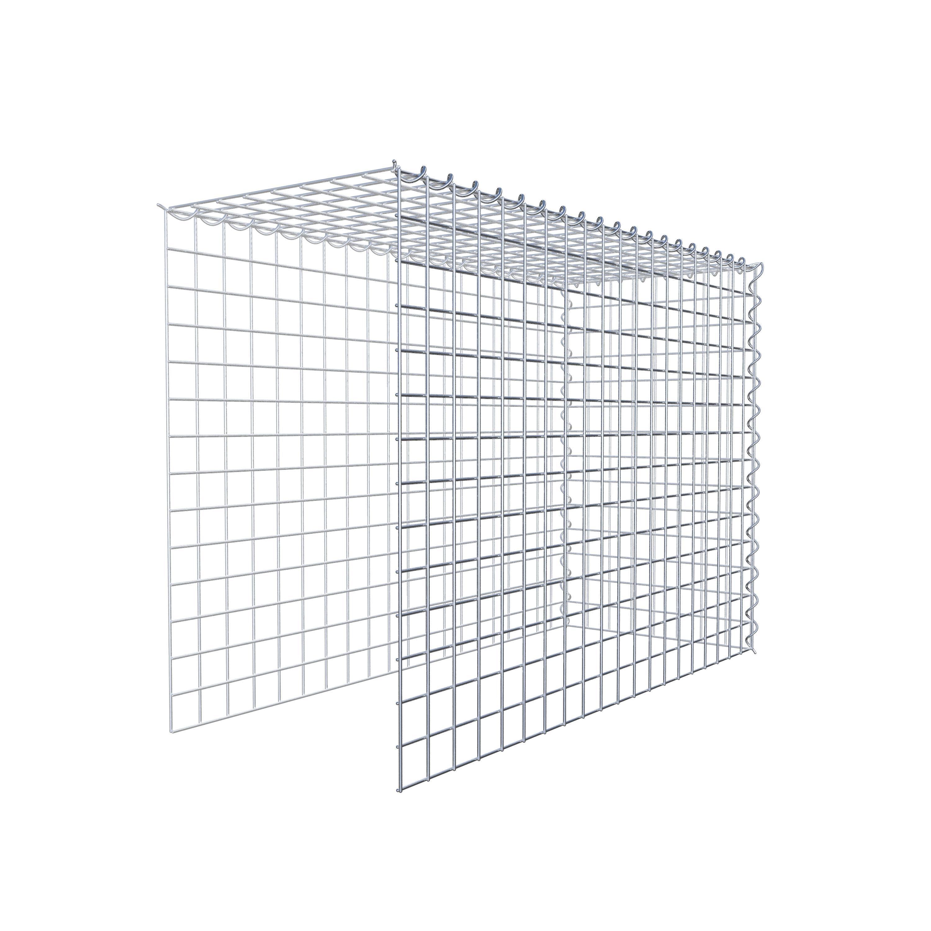 Grown-on gabion type 4 100 cm x 70 cm x 40 cm (L x H x D), mesh size 5 cm x 5 cm, spiral