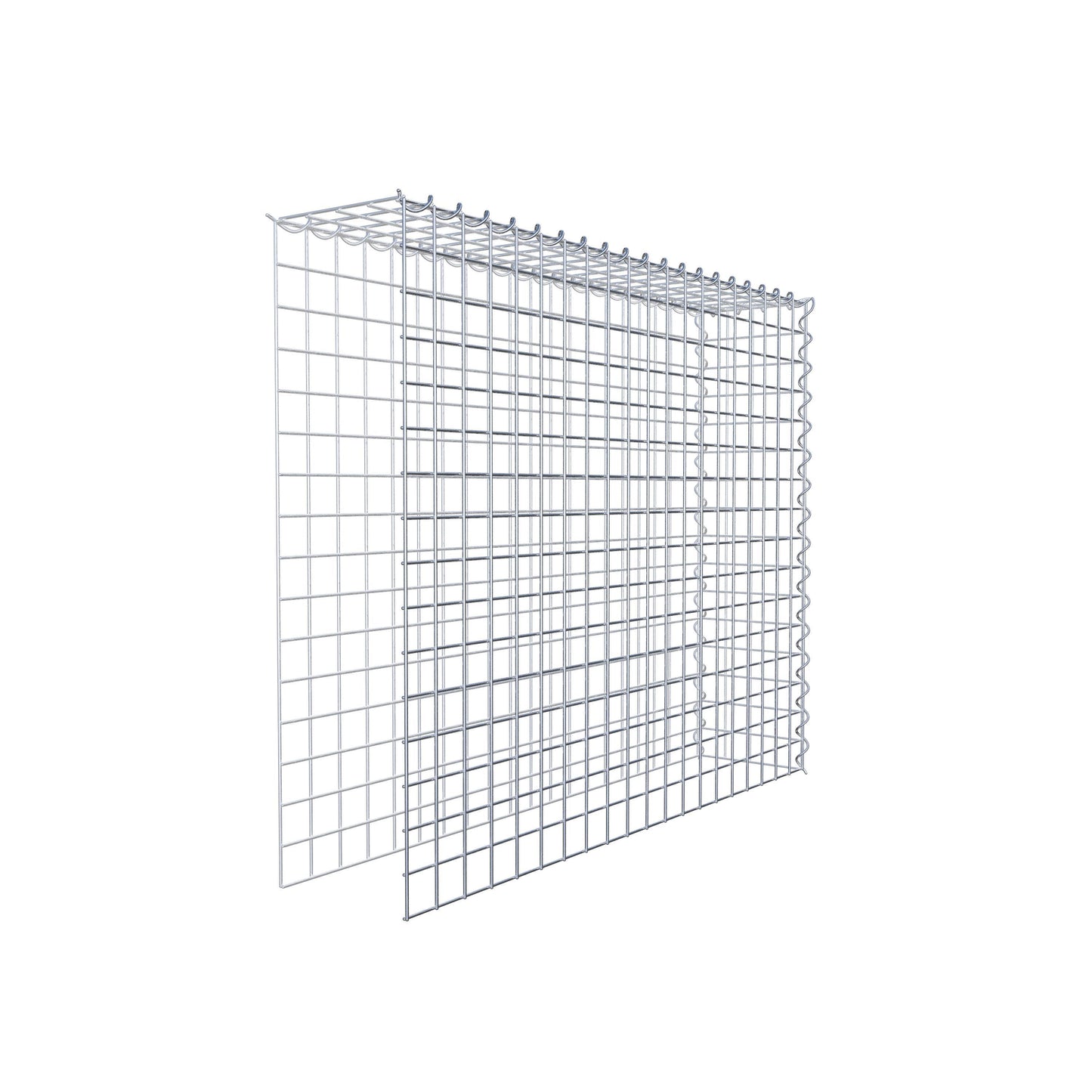 Gabion rapporté type 4 100 cm x 80 cm x 20 cm (L x H x P), mailles 5 cm x 5 cm, spirale