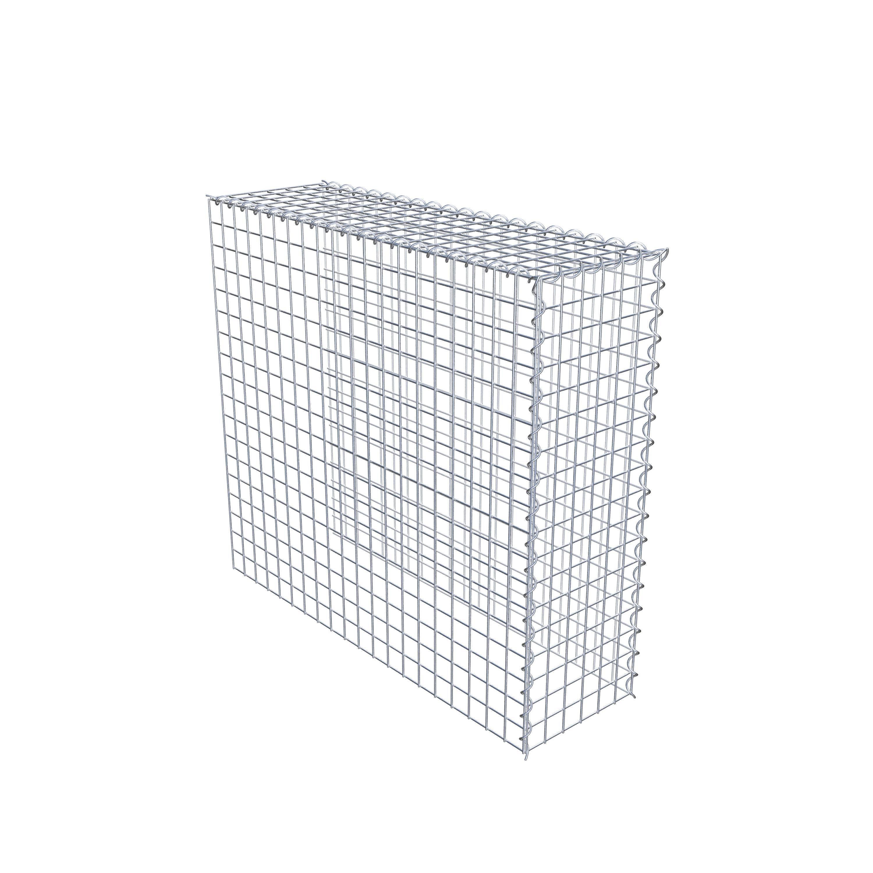 Grown-on gabion type 4 100 cm x 90 cm x 30 cm (L x H x D), mesh size 5 cm x 5 cm, spiral