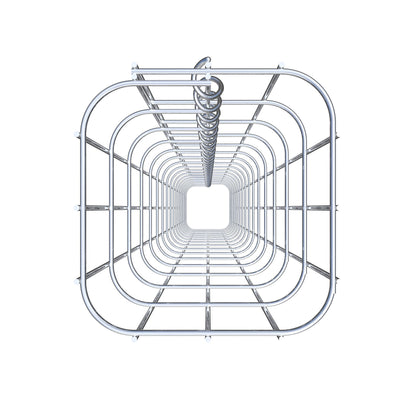 Colonna di gabbioni quadrata 17 cm x 17 cm, altezza 160 cm, MW 5 cm x 10 cm