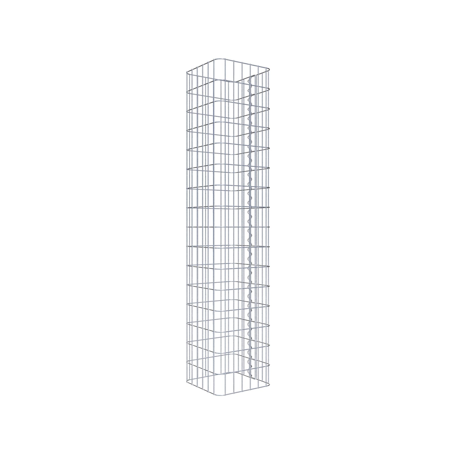 Colonne de gabion carrée 32 cm x 32 cm, 160 cm de hauteur, MW 5 cm x 10 cm