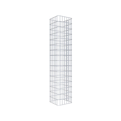 Colonne de gabion carrée 32 cm x 32 cm, 160 cm de hauteur, MW 5 cm x 10 cm