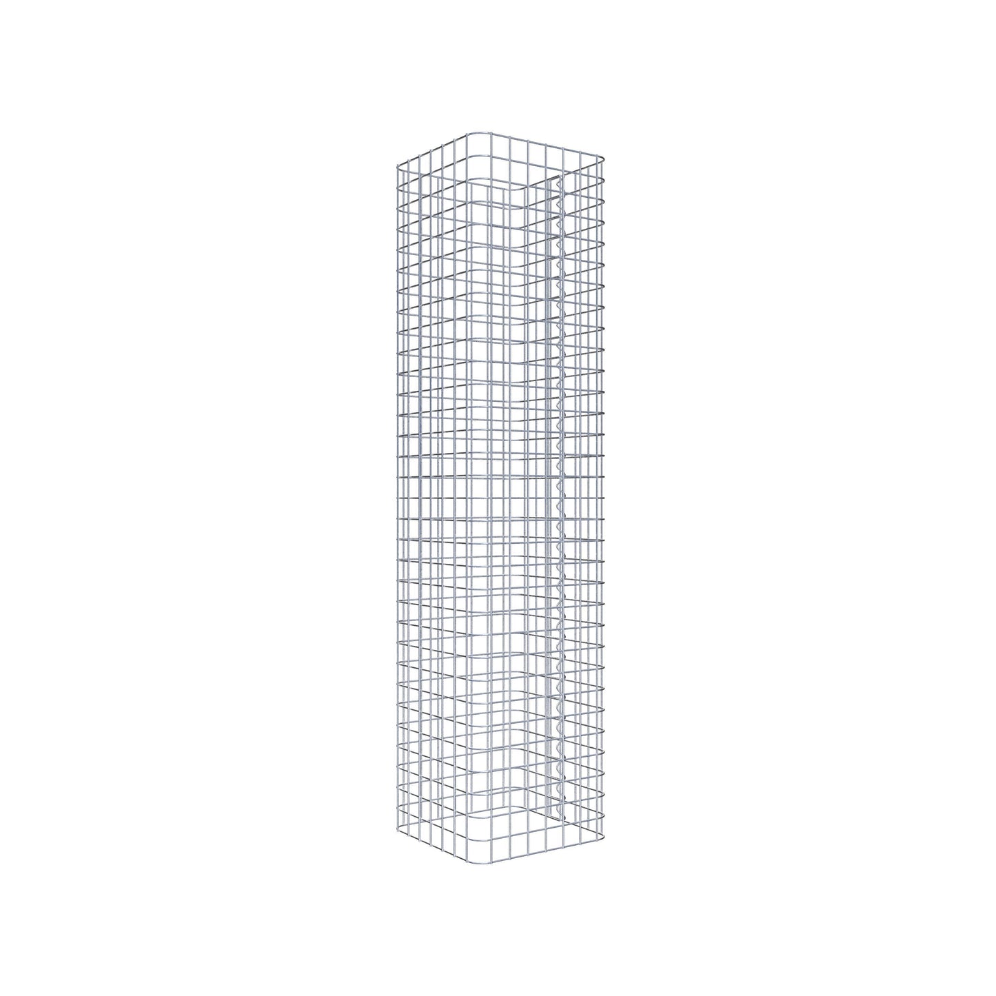 Colonne de gabion carrée 37 cm x 37 cm, 160 cm de hauteur, MW 5 cm x 5 cm
