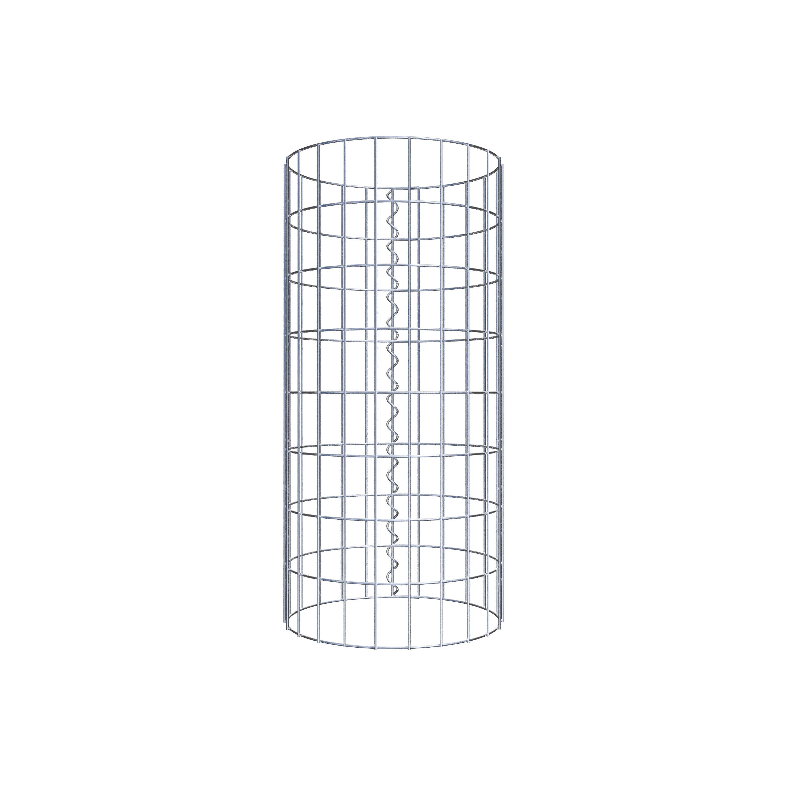 Coluna de gabião redonda 37 cm de diâmetro, 80 cm de altura, malhagem 5 cm x 10 cm