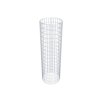 Gabion column around 47 cm diameter, 160 cm height, mesh size 5 cm x 10 cm