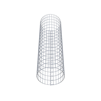 Gabion column around 47 cm diameter, 160 cm height, mesh size 5 cm x 10 cm