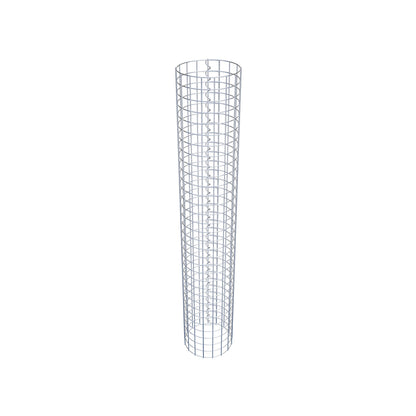 Gabion column around 27 cm diameter, 160 cm height, mesh size 5 cm x 5 cm