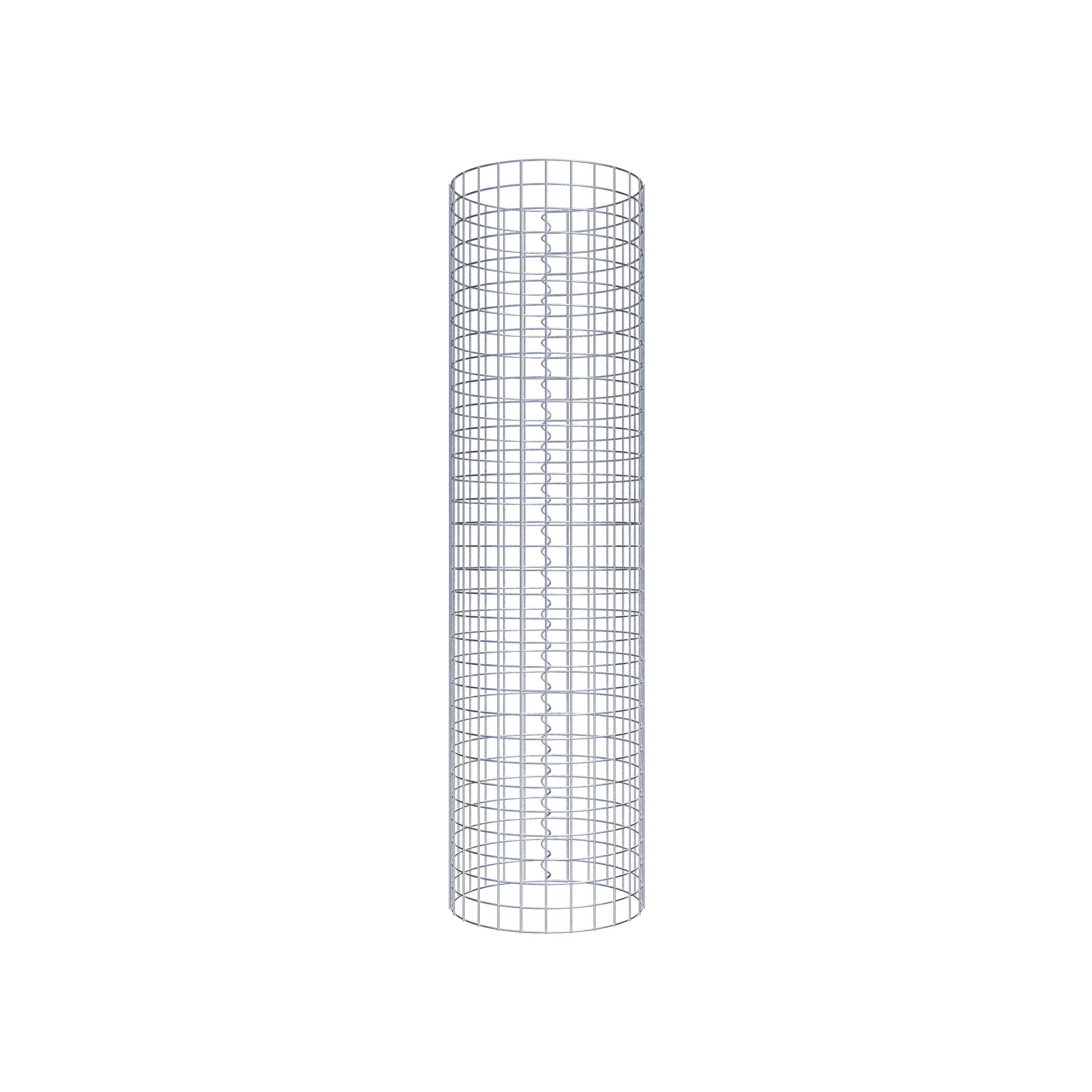 Gabion column around 42 cm diameter, 160 cm height, mesh size 5 cm x 5 cm