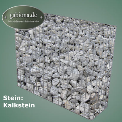 Gabion hot-dip galvanized 102 cm x 82 cm x 32 cm, mesh size 5 cm x 5 cm, fully welded