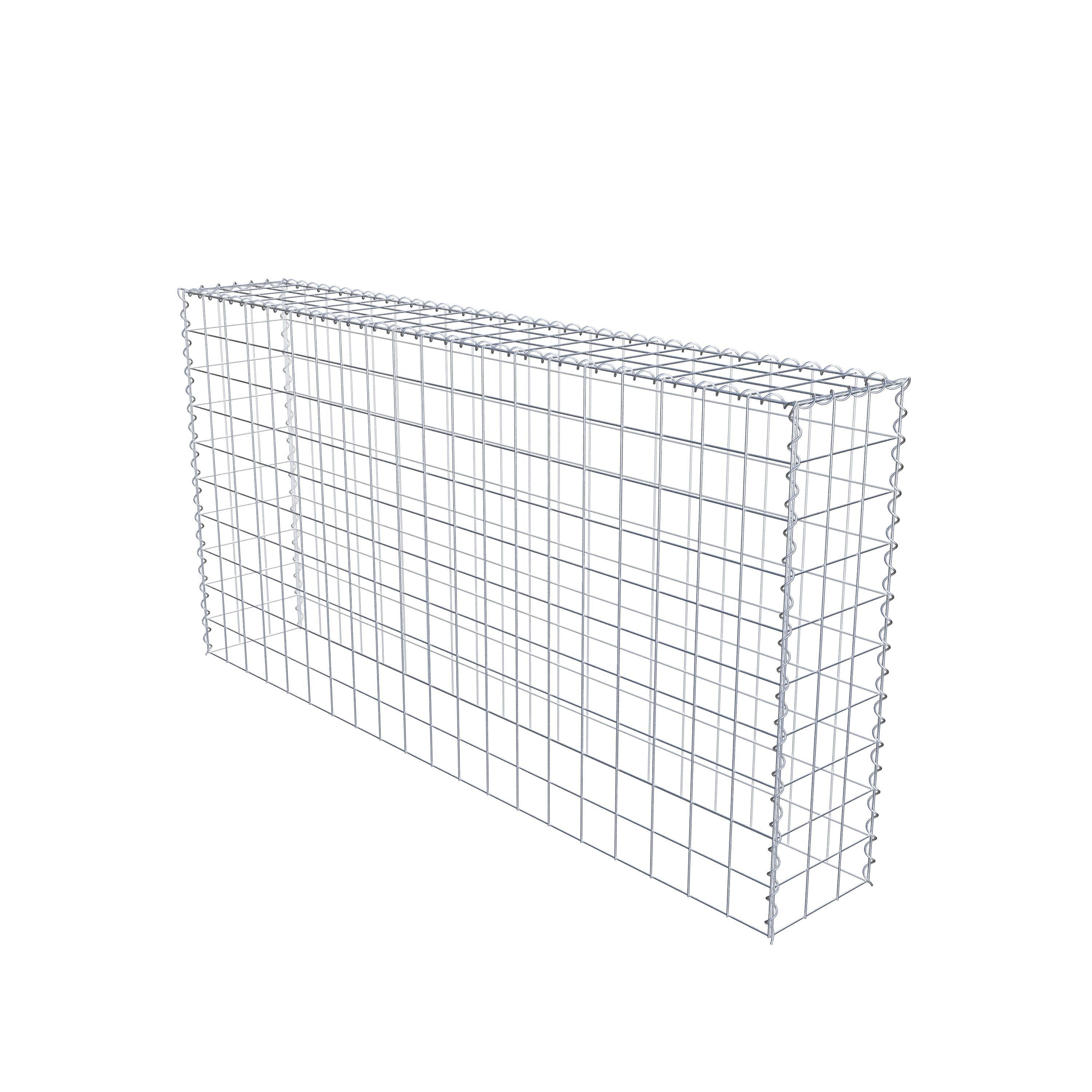 Opvokset gabion type 3 200 cm x 100 cm x 30 cm (L x H x D), maskestørrelse 10 cm x 10 cm, spiral