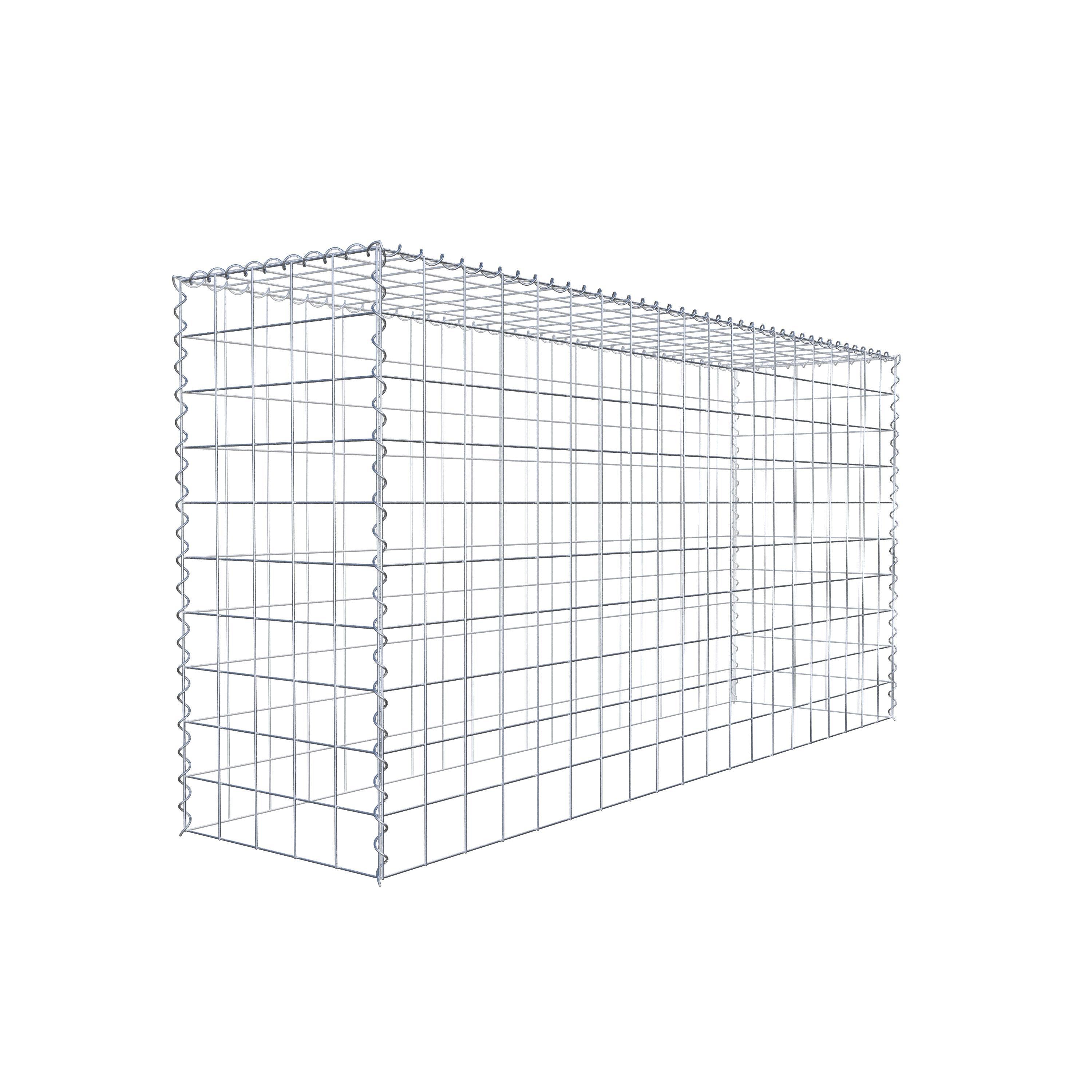 Gabião tipo 3 200 cm x 100 cm x 50 cm (C x A x P), malhagem 10 cm x 10 cm, espiral