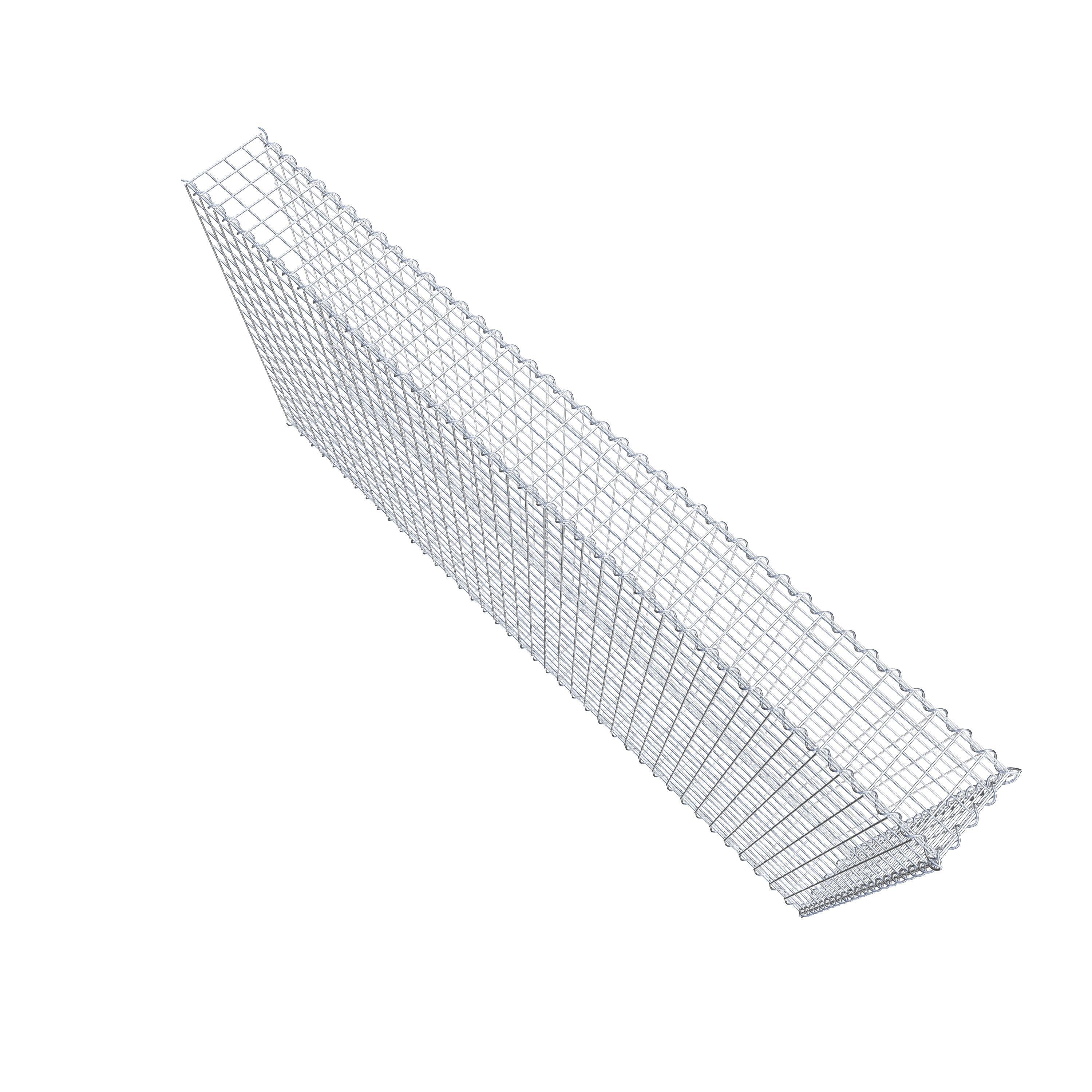 Gabião tipo 2 200 cm x 100 cm x 20 cm (C x A x P), malhagem 5 cm x 5 cm, espiral