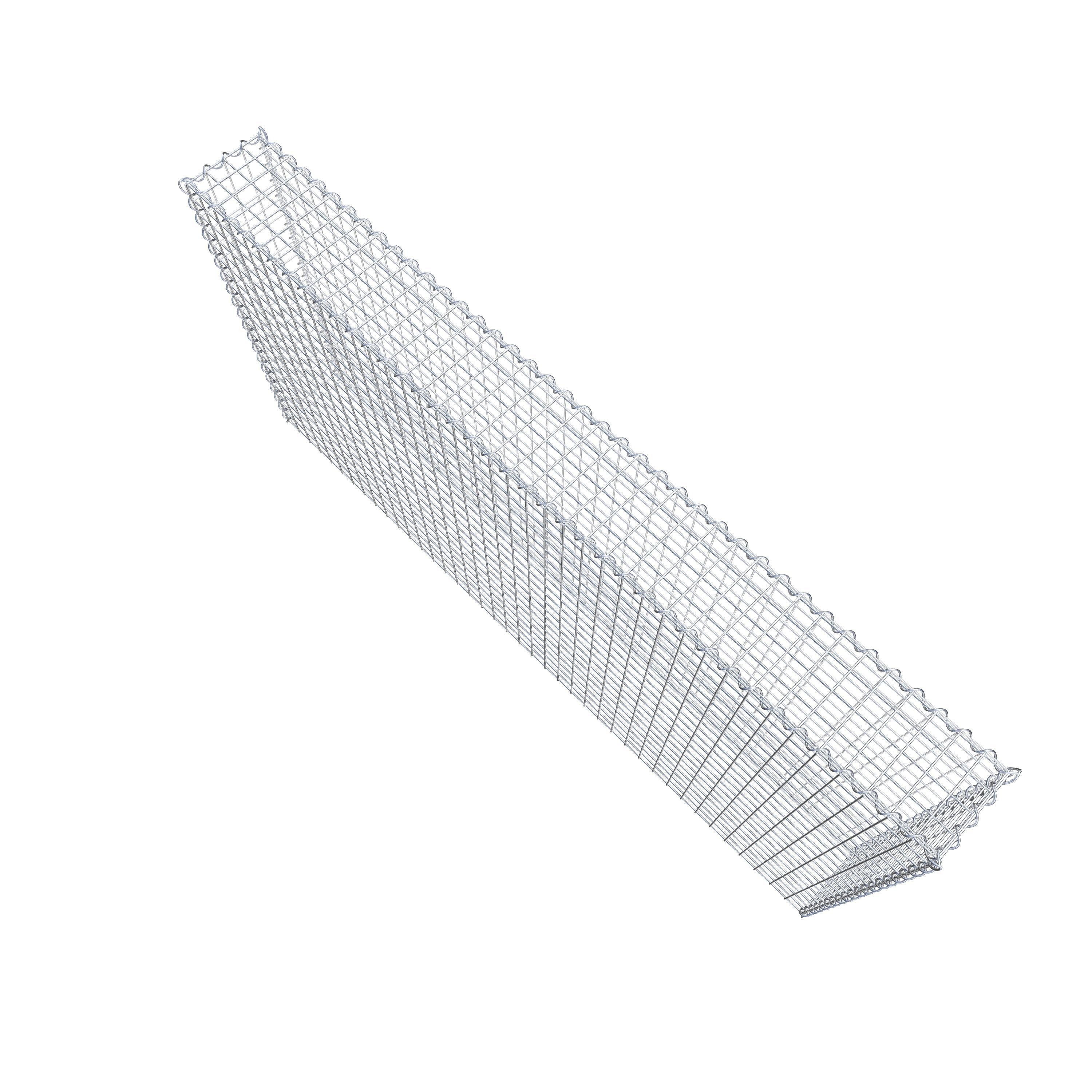 Gabião tipo 3 200 cm x 100 cm x 20 cm (C x A x P), malhagem 5 cm x 5 cm, espiral