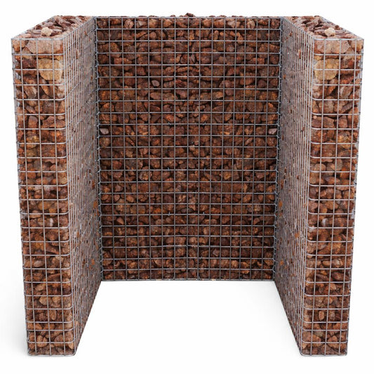 Gabionen Mülltonnenbox - 1 Tonne, 60-120 l, 115 cm Höhe