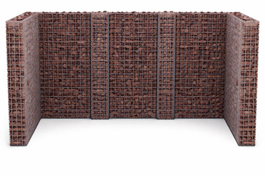 Gabionen Mülltonnenbox  3 Tonnen, 60120 l, 115 cm Höhe