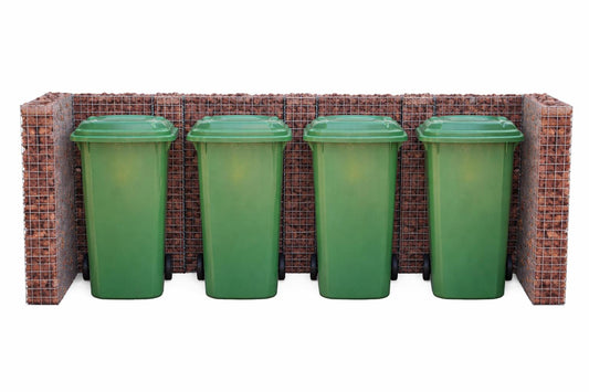 Gabionen Mülltonnenbox  4 Tonnen, 60120 l, 115 cm Höhe