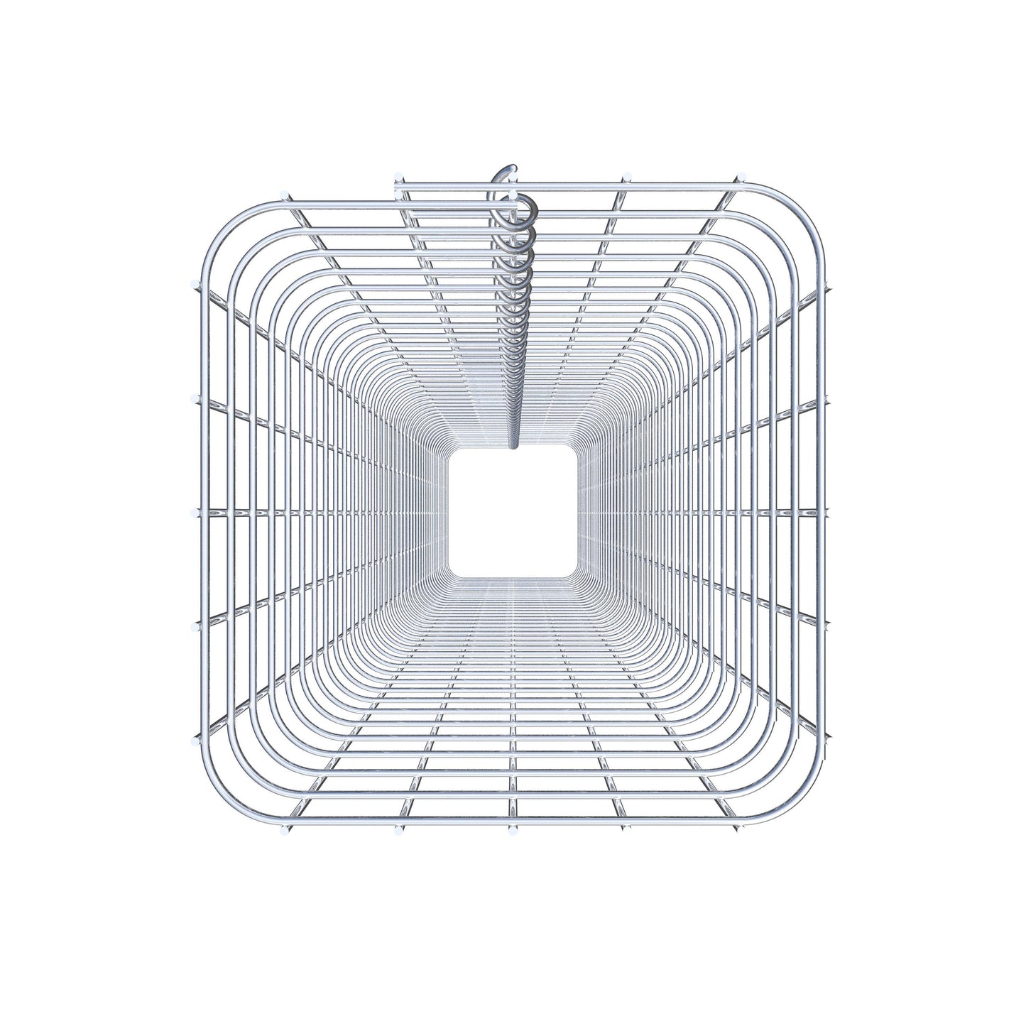 Colonna rettangolare in gabbione zincato a caldo, 27 cm x 27 cm, altezza 200 cm, MW 5 cm x 5 cm