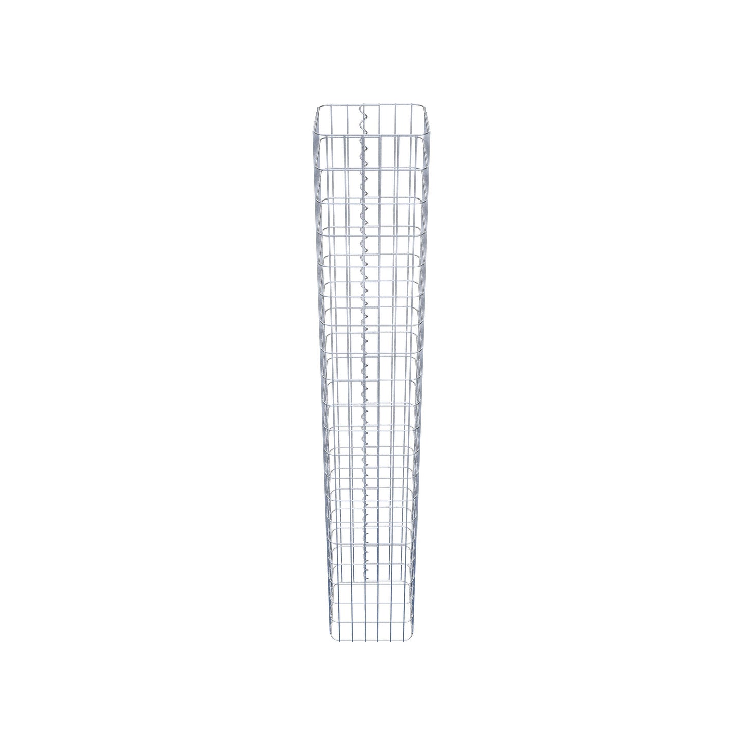 Colonne de gabion carrée galvanisée à chaud, 32 cm x 32 cm, 200 cm de hauteur, MW 5 x 10 cm