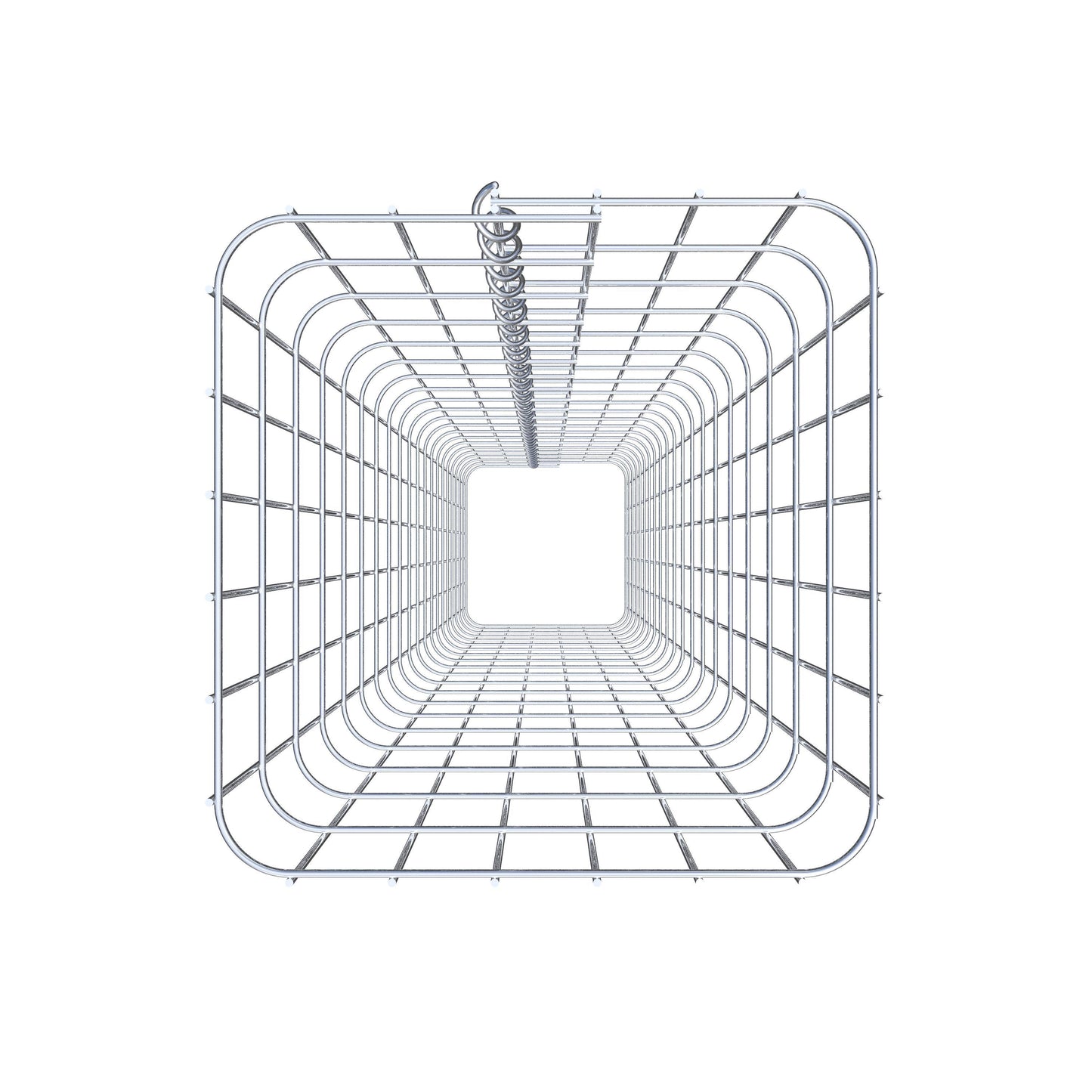 Colonne de gabion carrée galvanisée à chaud, 32 cm x 32 cm, 200 cm de hauteur, MW 5 x 10 cm