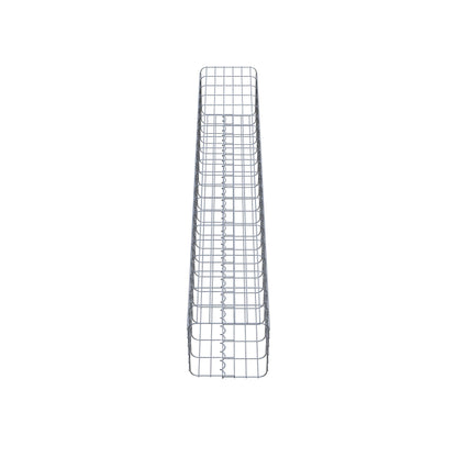 Colonne de gabion carrée galvanisée à chaud, 32 cm x 32 cm, 200 cm de hauteur, MW 5 x 10 cm