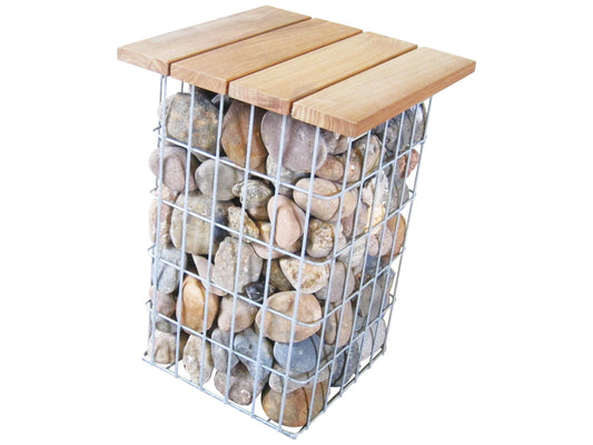 Varmförzinkad pall MW 5 x 10 cm, TEAK