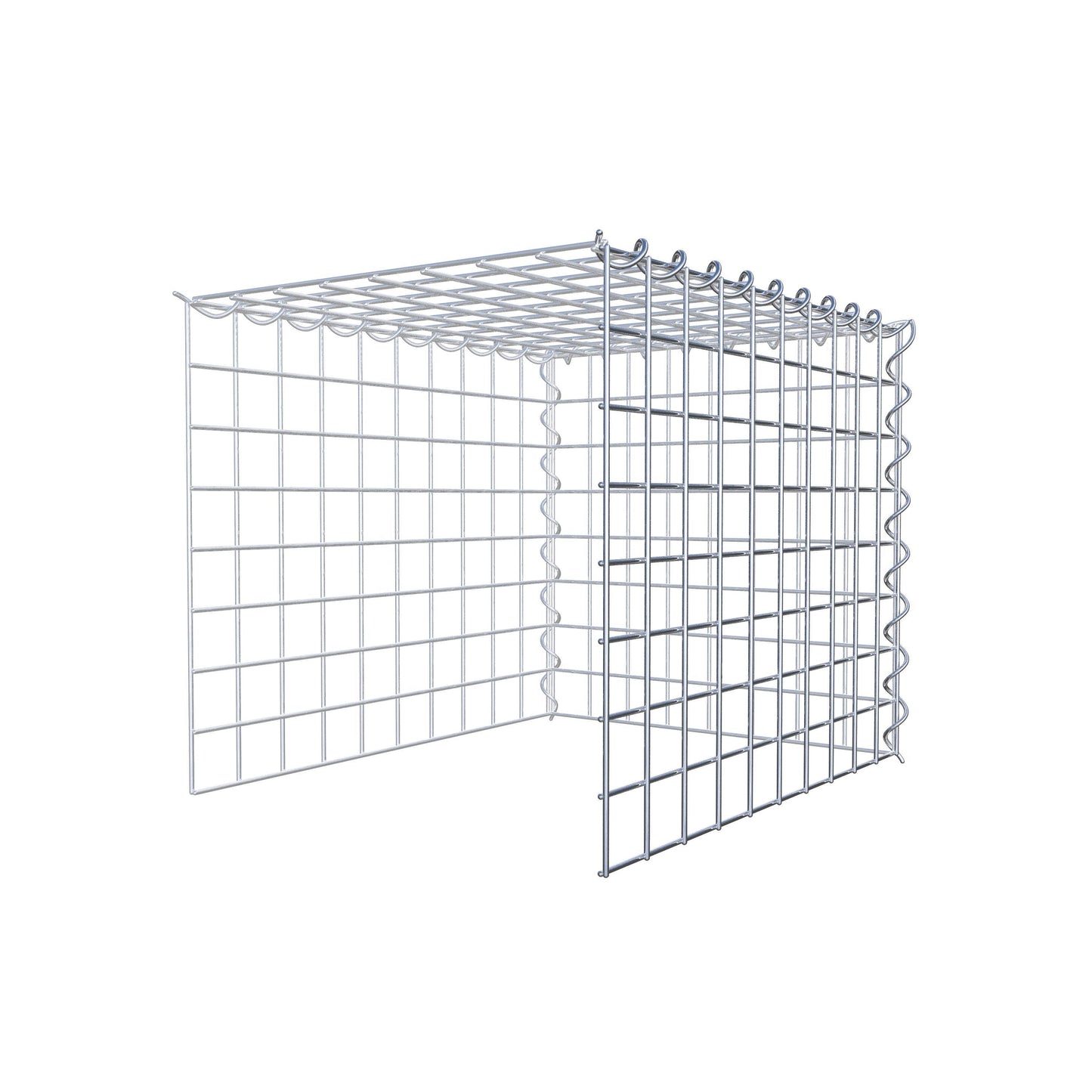 Gabion rapporté type 4 50 cm x 40 cm x 40 cm (L x H x P), mailles 5 cm x 5 cm, spirale