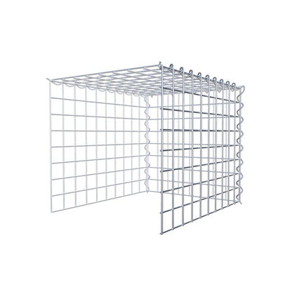 Gabion rapporté type 4 50 cm x 40 cm x 40 cm (L x H x P), mailles 5 cm x 5 cm, spirale