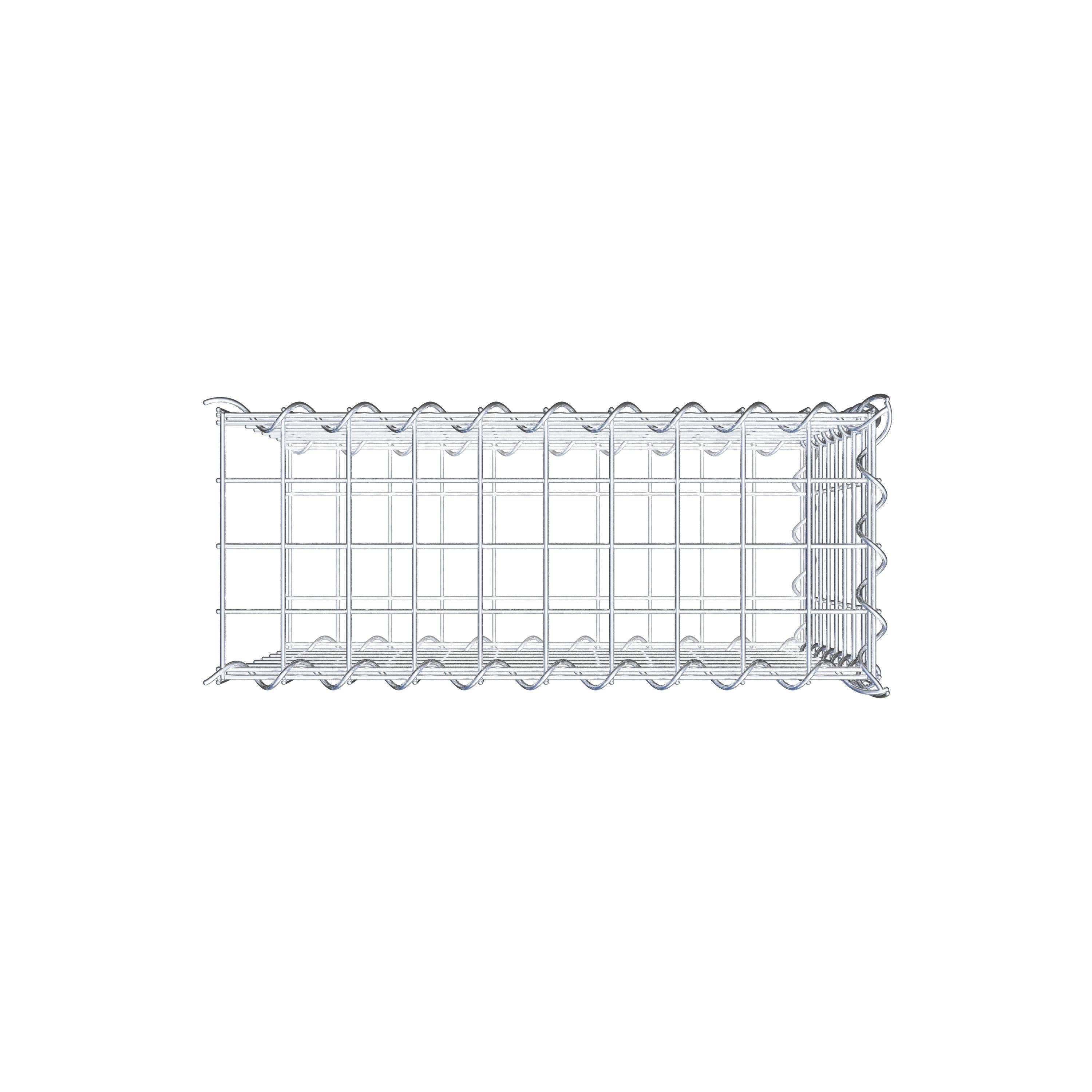 Gabião tipo 2 50 cm x 40 cm x 20 cm (C x A x P), malhagem 5 cm x 5 cm, espiral