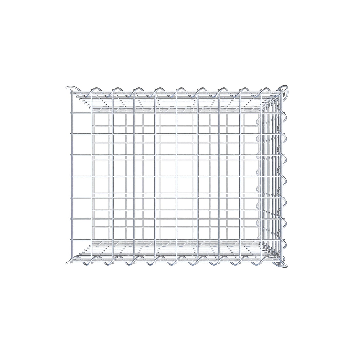 Add-on schanskorf type 2 50 cm x 40 cm x 40 cm (L x H x D), maaswijdte 5 cm x 5 cm, spiraalvormig