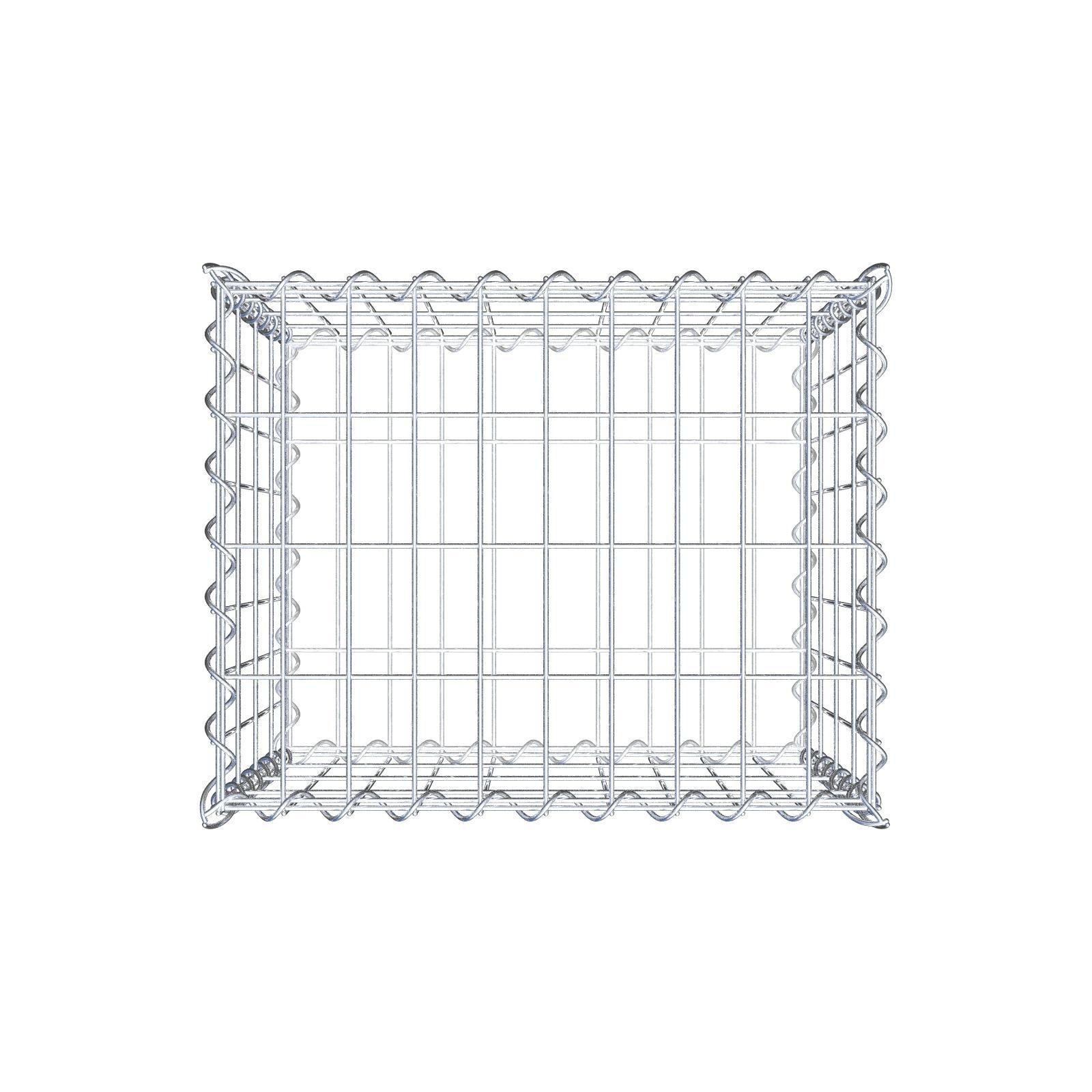 Gabião 50 cm x 40 cm x 40 cm (C x A x P), malhagem 5 cm x 10 cm, espiral