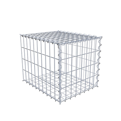 Gabion rapporté type 2 50 cm x 40 cm x 40 cm (L x H x P), mailles 5 cm x 10 cm, spirale