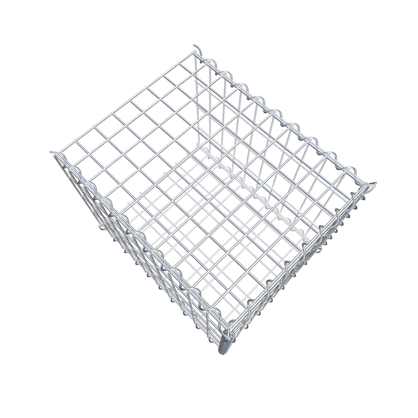 Gabion rapporté type 2 50 cm x 40 cm x 40 cm (L x H x P), mailles 5 cm x 10 cm, spirale