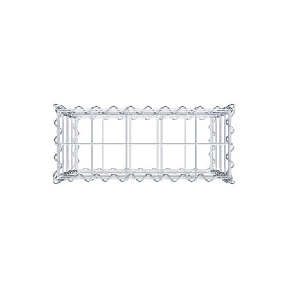 Gabião 50 cm x 40 cm x 20 cm (C x A x P), malhagem 10 cm x 10 cm, espiral