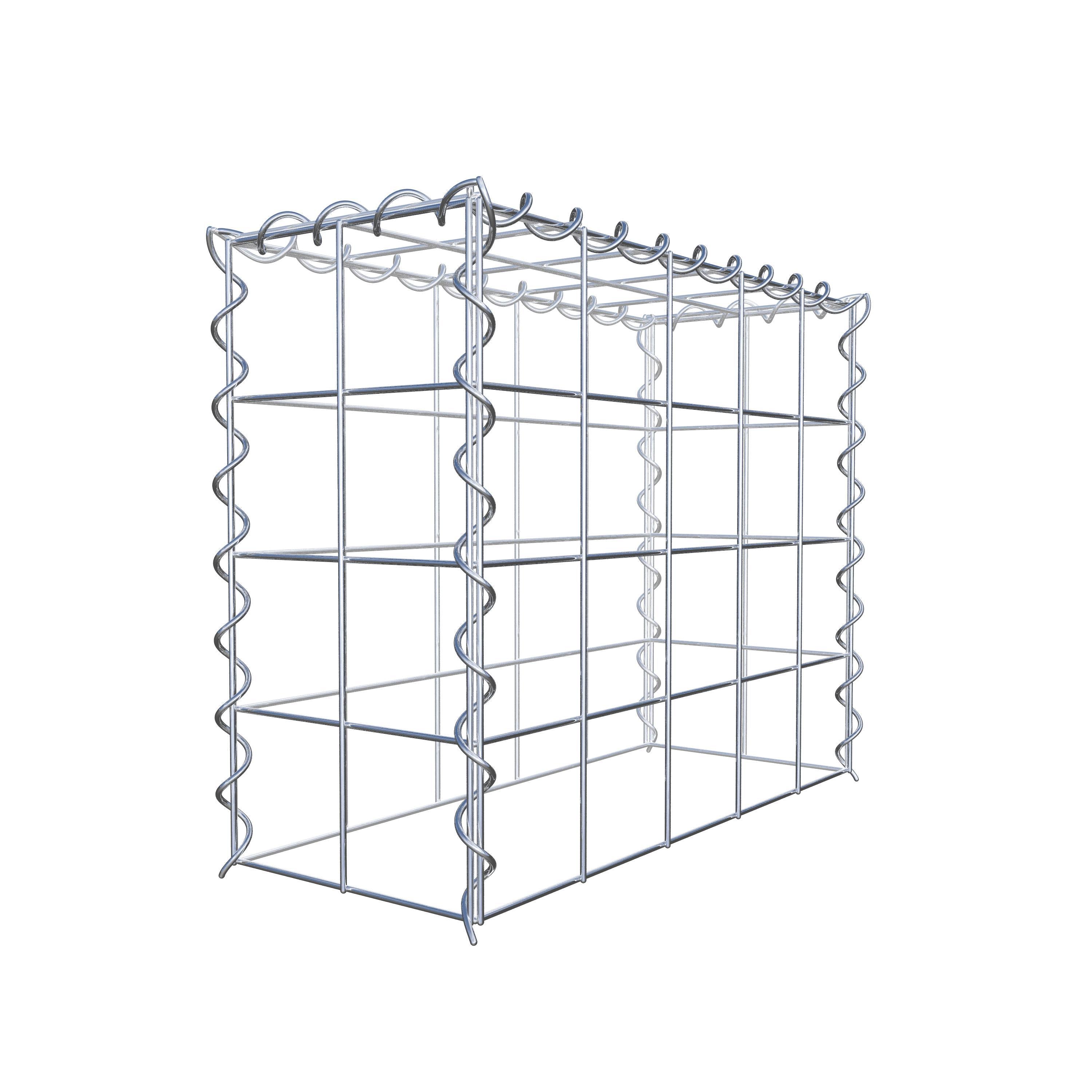 Gabião tipo 3 50 cm x 40 cm x 20 cm (C x A x P), malhagem 10 cm x 10 cm, espiral