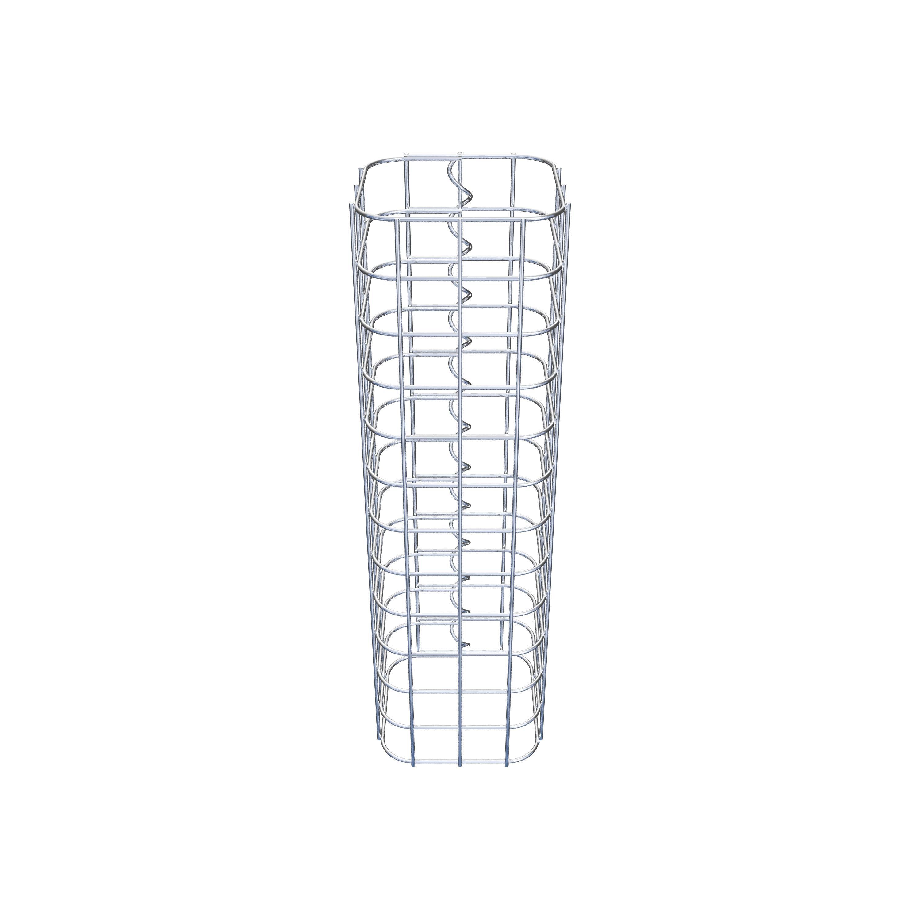 Coluna de gabião 17 x 17 cm, MW 5 x 5 cm quadrado