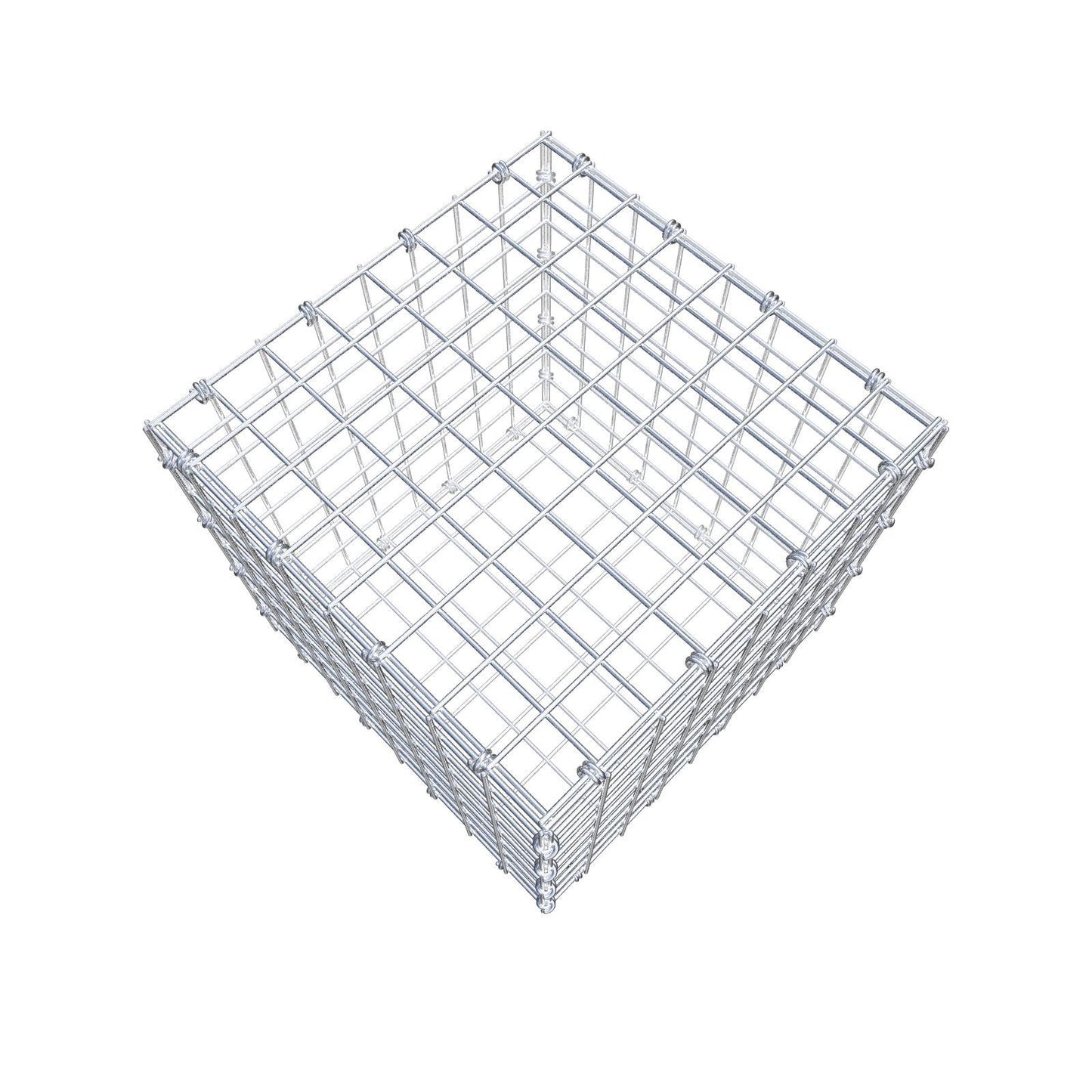 Gavión 40 cm x 40 cm x 40 cm (L x A x P), luz de malla 5 x 5 cm, anillo en espiral