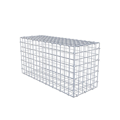 Gabion 80 cm x 40 cm x 30 cm (L x H x D), maskestørrelse 5 x 5 cm, spiralring