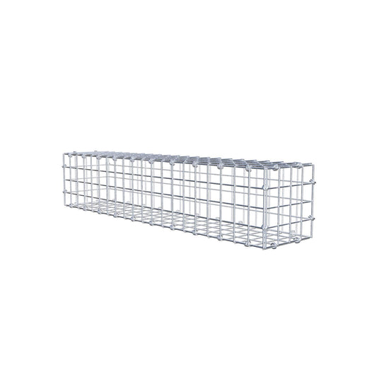 Gabion 100 cm x 20 cm x 20 cm (L x H x D), maskstorlek 5 x 5 cm, spiralring