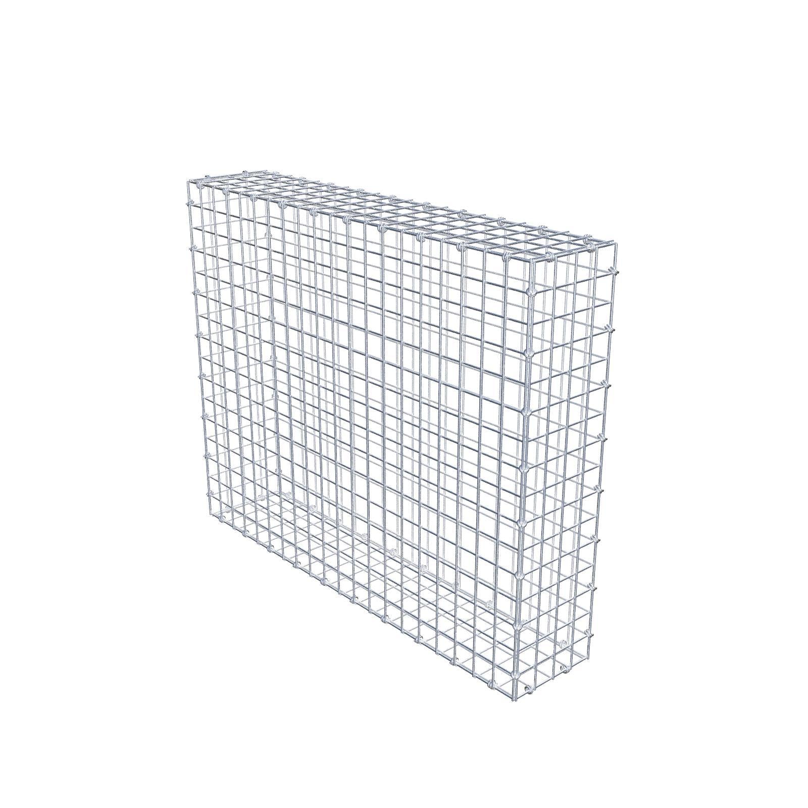 Gabion 100 cm x 80 cm x 20 cm (L x H x D), maskestørrelse 5 x 5 cm, spiralring