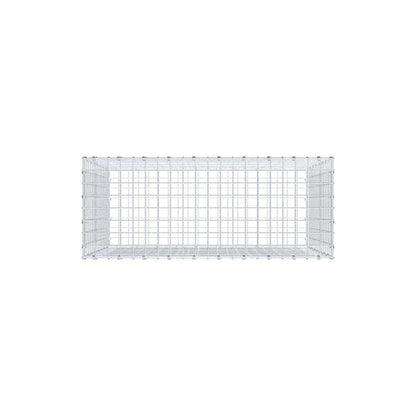 Gabion 100 cm x 80 cm x 40 cm (L x H x D), maskestørrelse 5 x 5 cm, spiralring
