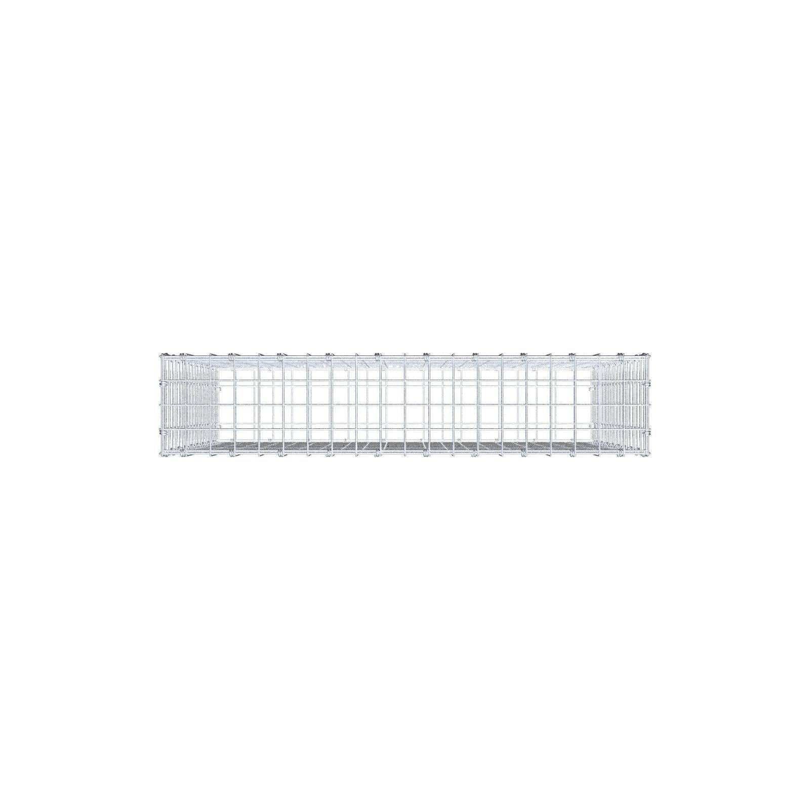 Gabion 100 cm x 90 cm x 20 cm (L x H x P), mailles 5 x 5 cm, anneau en spirale