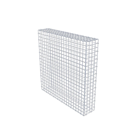 Gabion 100 cm x 100 cm x 20 cm (L x H x D), maskstorlek 5 x 5 cm, spiralring
