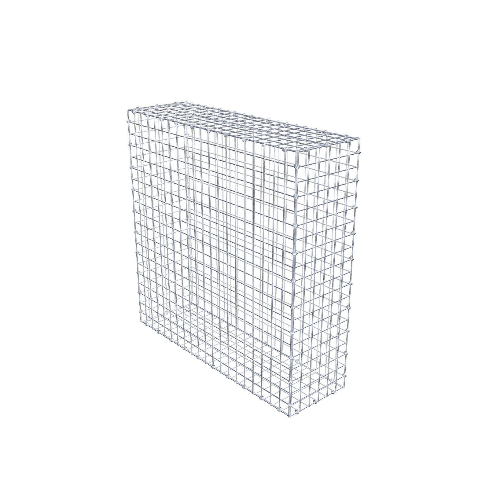 Gabion 100 cm x 100 cm x 30 cm (L x H x D), maskestørrelse 5 x 5 cm, spiralring