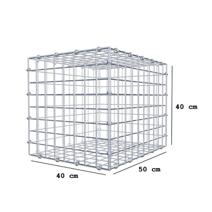 Gabion 50 cm x 40 cm x 40 cm (L x H x D), mesh size 5 x 5 cm, spiral ring